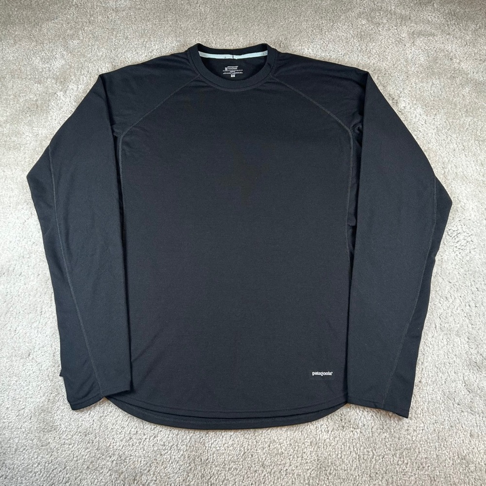 Patagonia Capilene Baselayer Women XL Black Long Sleeve‎ Performance Top 44420FS